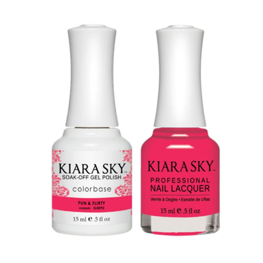 Kiara Sky 5092 FUN & FLIRTY - Gel Polish & Lacquer Combo