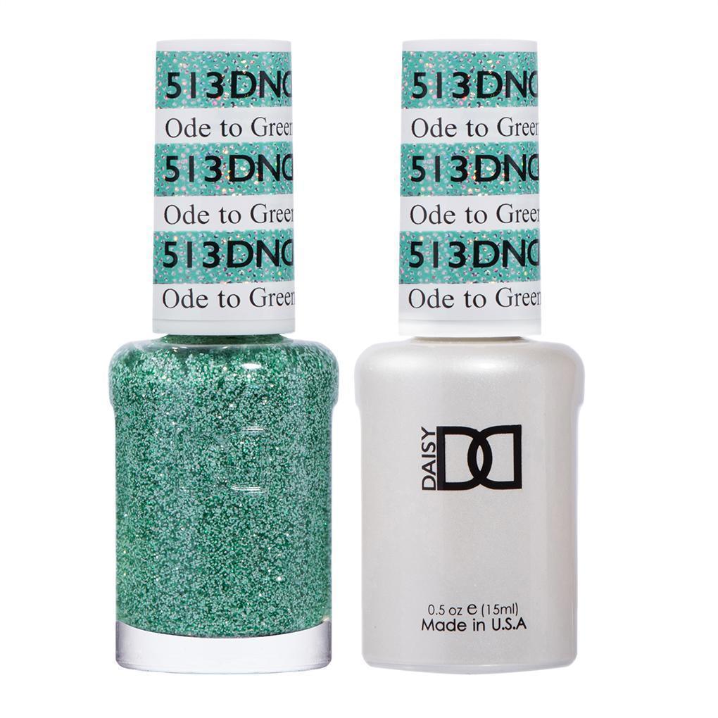 DND 513 Ode to Green - DND Gel Polish & Matching Nail Lacquer Duo Set - 0.5oz