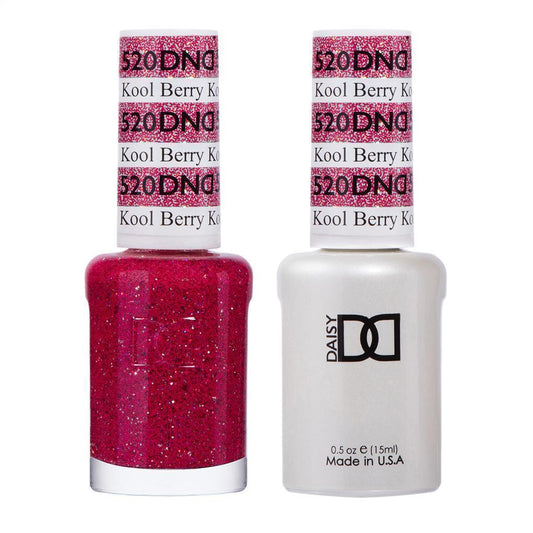 DND 520 Kool Berry - DND Gel Polish & Matching Nail Lacquer Duo Set - 0.5oz