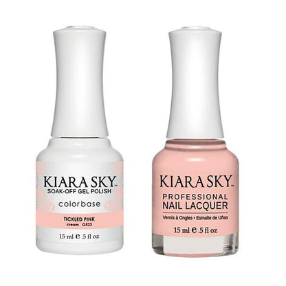 Kiara Sky 523 Tickled Pink - Gel Polish & Lacquer Combo