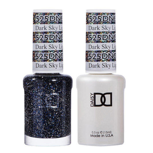 DND 525 Dark Sky Lignt - DND Gel Polish & Matching Nail Lacquer Duo Set - 0.5oz