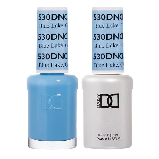 DND 530 Blue Lake, CA - DND Gel Polish & Matching Nail Lacquer Duo Set - 0.5oz