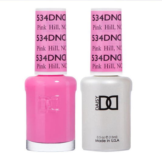 DND 534 Pink Hill, NC - DND Gel Polish & Matching Nail Lacquer Duo Set - 0.5oz