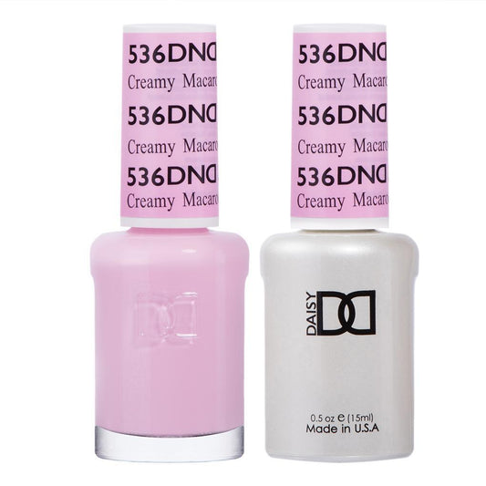 DND 536 Creamy Macaroon - DND Gel Polish & Matching Nail Lacquer Duo Set - 0.5oz