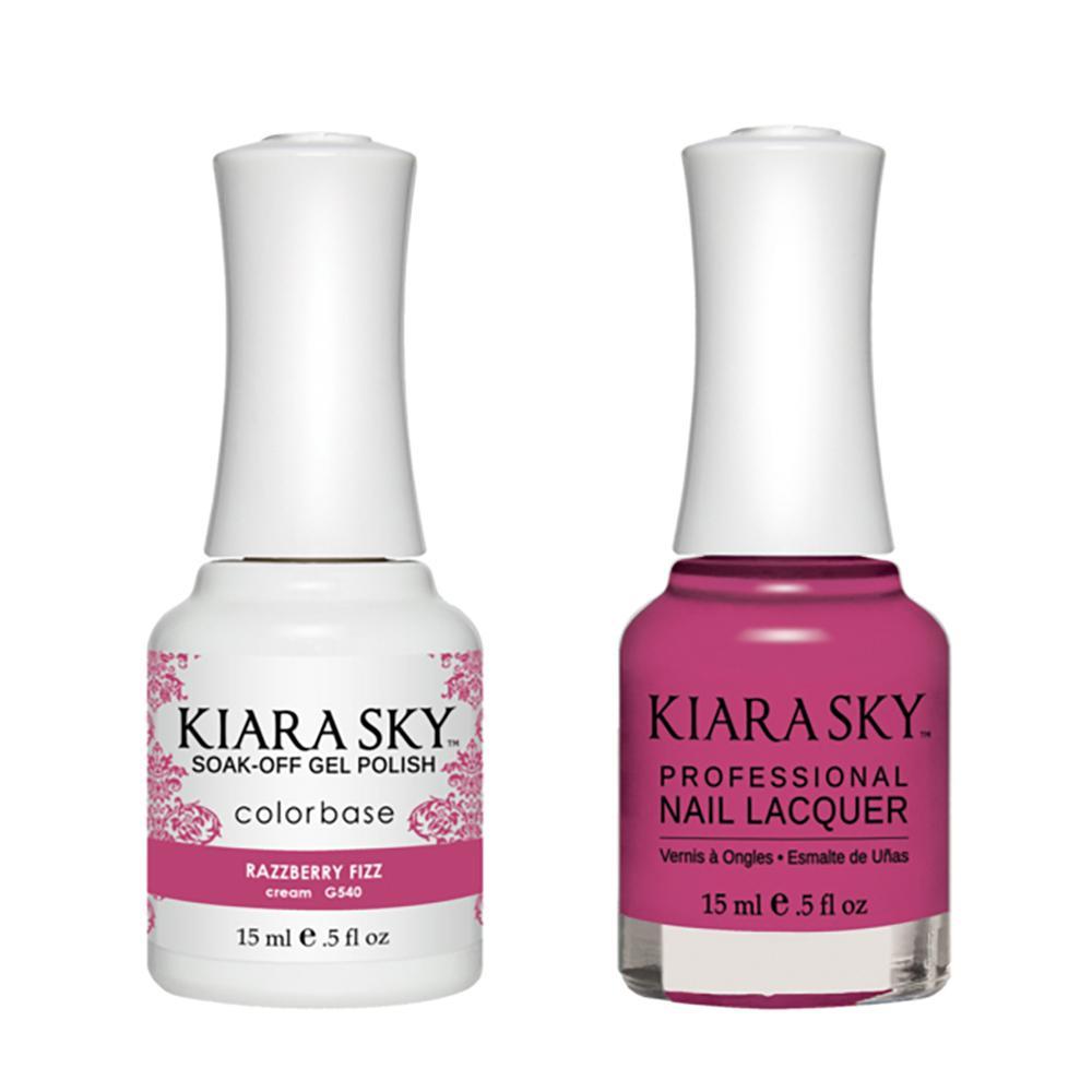 Kiara Sky 540 Razzberry Fizz - Gel Polish & Lacquer Combo