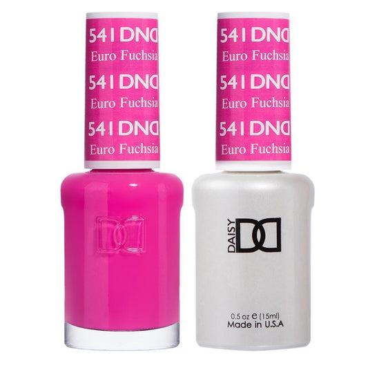 DND 541 Euro Fuchsia - DND Gel Polish & Matching Nail Lacquer Duo Set - 0.5oz