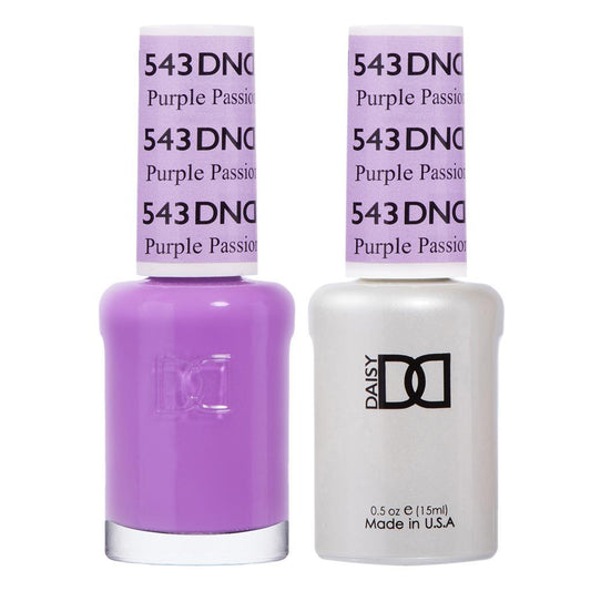 DND 543 Purple Passion - DND Gel Polish & Matching Nail Lacquer Duo Set - 0.5oz