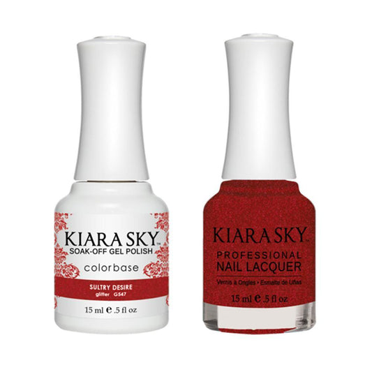 Kiara Sky 547 Sultry Desire - Gel Polish & Lacquer Combo