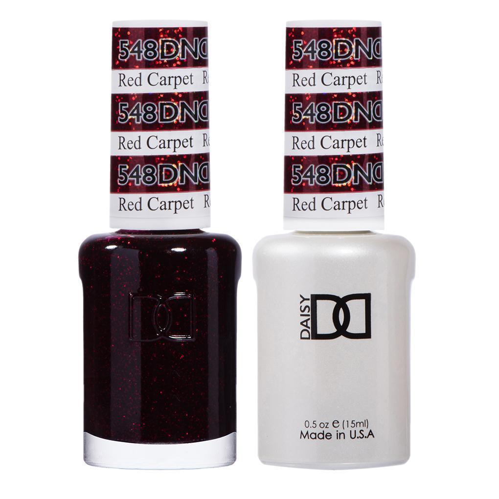 DND 548 Red Carpet - DND Gel Polish & Matching Nail Lacquer Duo Set - 0.5oz