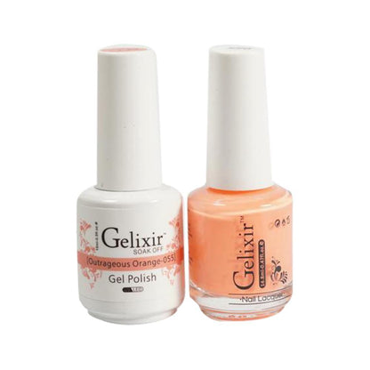 Gelixir 055 Outrageous Orange - Gel Nail Polish 0.5 oz