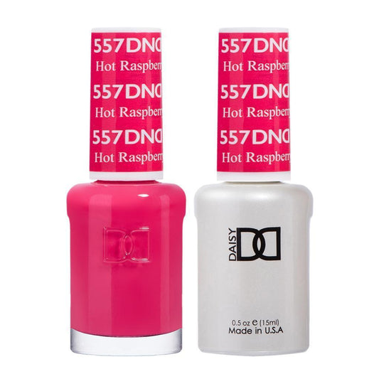 DND 557 Hot Raspberry - DND Gel Polish & Matching Nail Lacquer Duo Set - 0.5oz