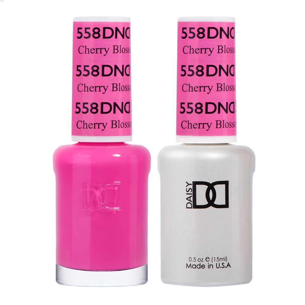 DND 558 Cherry Blossom - DND Gel Polish & Matching Nail Lacquer Duo Set - 0.5oz