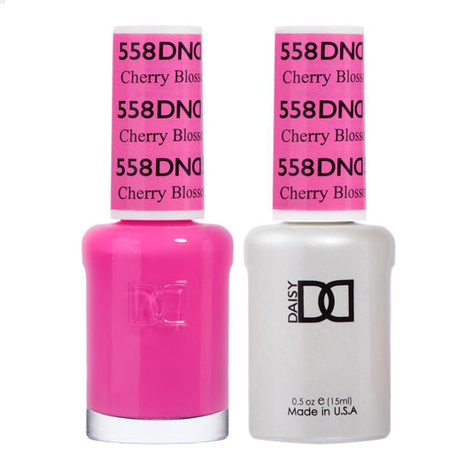 DND 558 Cherry Blossom - DND Gel Polish & Matching Nail Lacquer Duo Set - 0.5oz