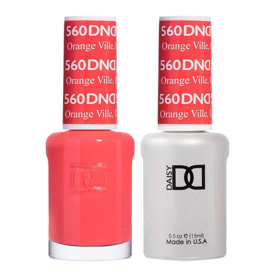 DND 560 Orange Ville, UT - DND Gel Polish & Matching Nail Lacquer Duo Set - 0.5oz