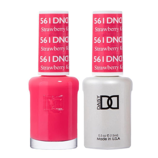 DND 561 Strawberry Kiss - DND Gel Polish & Matching Nail Lacquer Duo Set - 0.5oz