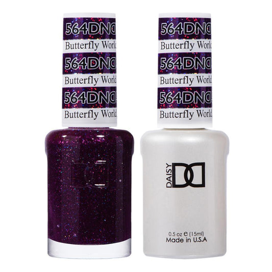 DND 564 Butterfly World, FL - DND Gel Polish & Matching Nail Lacquer Duo Set - 0.5oz