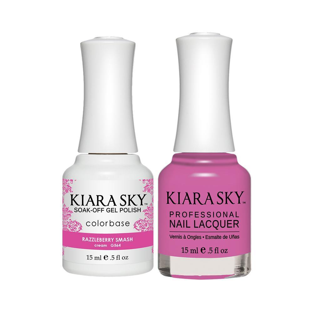 Kiara Sky 564 Razzleberry Smash - Gel Polish & Lacquer Combo