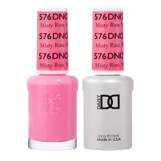 DND 576 Misty Rose - DND Gel Polish & Matching Nail Lacquer Duo Set - 0.5oz