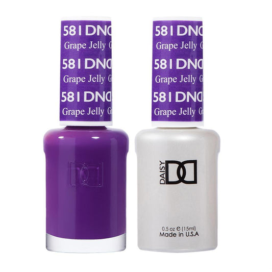 DND 581 Grape Jelly - DND Gel Polish & Matching Nail Lacquer Duo Set - 0.5oz