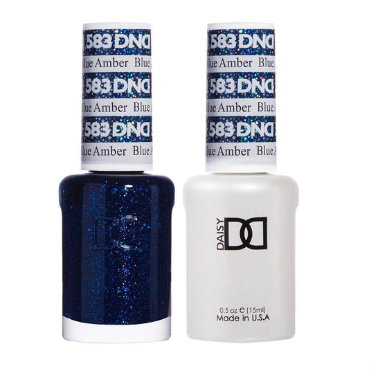 DND 583 Blue Amber - DND Gel Polish & Matching Nail Lacquer Duo Set - 0.5oz