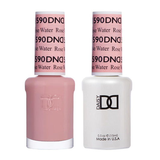 DND 590 Rose Water - DND Gel Polish & Matching Nail Lacquer Duo Set - 0.5oz