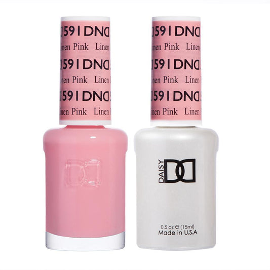 DND 591 Linen Pink - DND Gel Polish & Matching Nail Lacquer Duo Set - 0.5oz