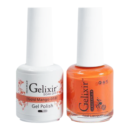 GELIXIR Holiday Gift Bubdle: 7 Gel Polishes, 1 Base Gel, 1 Top Gel - 001, 010, 067, 059, 071, 087, 047