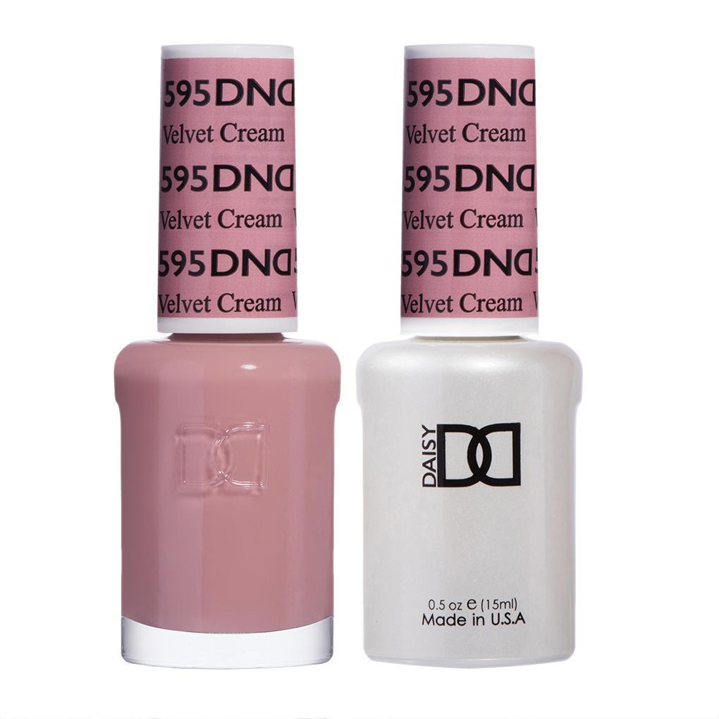  DND Gel Nail Polish Duo - 595 Brown Colors - Velvet Cream by DND - Daisy Nail Designs sold by DTK Nail Supply