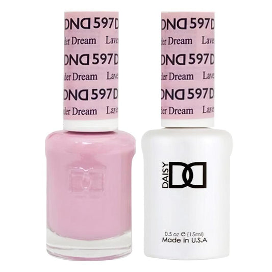 DND 597 Lavender Dream - DND Gel Polish & Matching Nail Lacquer Duo Set - 0.5oz