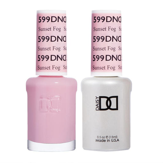 DND 599 Sunset Fog - DND Gel Polish & Matching Nail Lacquer Duo Set - 0.5oz