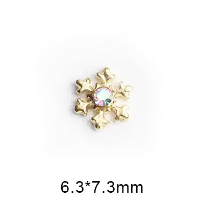  #2A Snowflake Nail Charms - Gold by Classy Nail Art sold by DTK Nail Supply