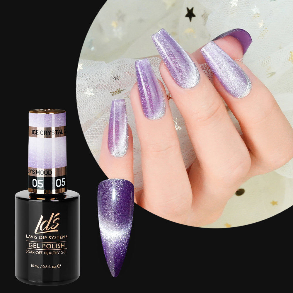 LDS 5 Lady's Mood - Gel Polish 0.5 oz - Ice Crystal Cat Eyes