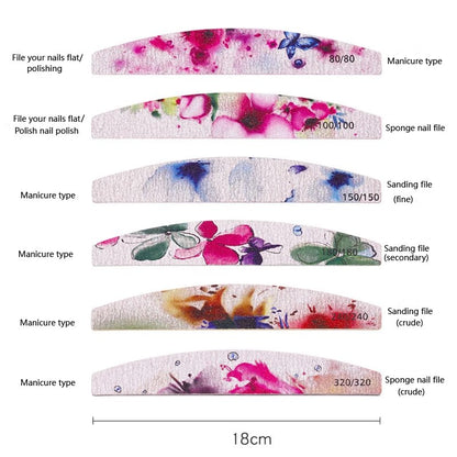 Mixed of 6 Flower Decoration Nail File