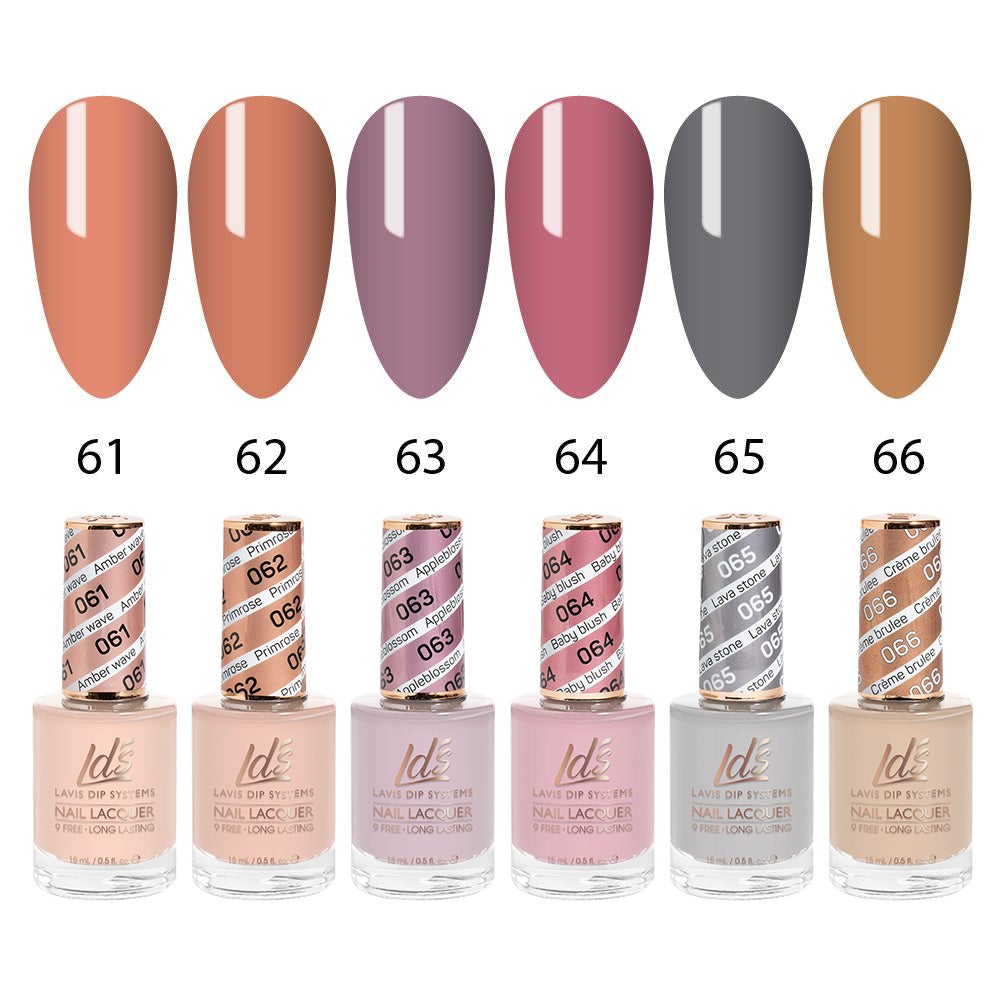 LDS Healthy Nail Lacquer  Set (6 colors) : 61 to 66