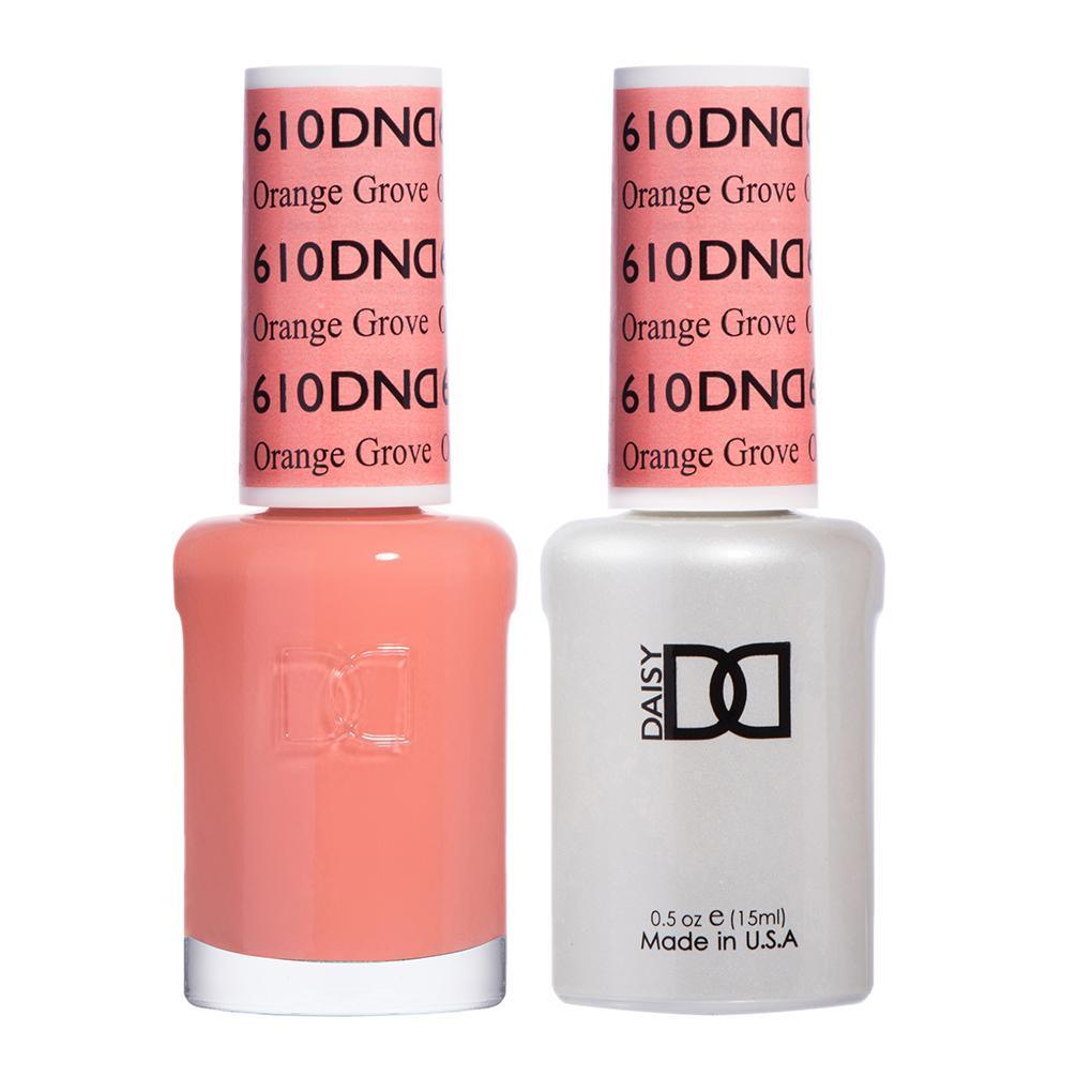 DND 610 Orange Grove - DND Gel Polish & Matching Nail Lacquer Duo Set - 0.5oz