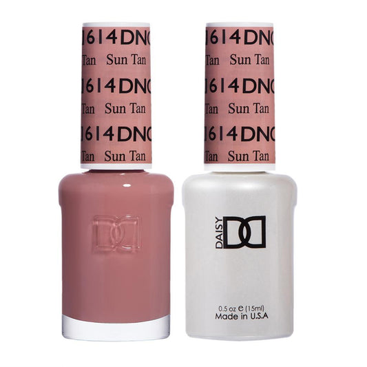 DND 614 Sun Tan - DND Gel Polish & Matching Nail Lacquer Duo Set - 0.5oz