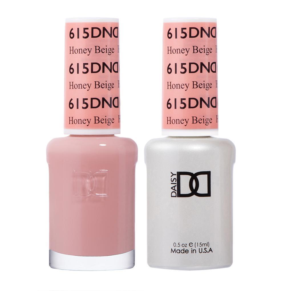 DND 615 Honey Beige - DND Gel Polish & Matching Nail Lacquer Duo Set - 0.5oz