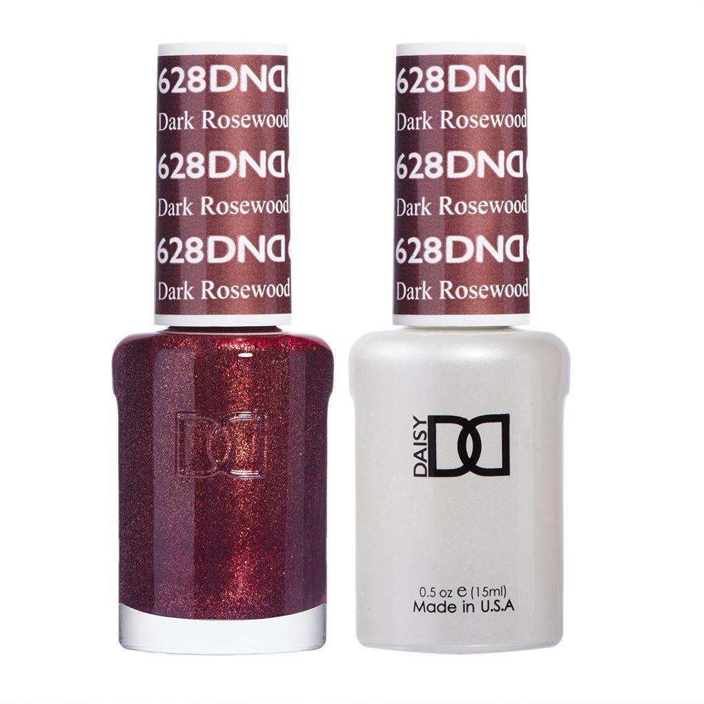 DND 628 Dark Rosewood - DND Gel Polish & Matching Nail Lacquer Duo Set - 0.5oz