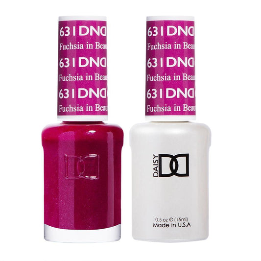 DND 631 Fuchsia in Beauty - DND Gel Polish & Matching Nail Lacquer Duo Set - 0.5oz