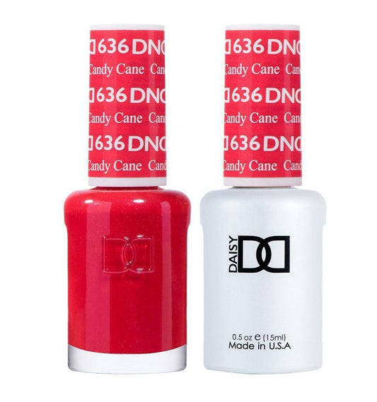 DND 636 Candy Cane - DND Gel Polish & Matching Nail Lacquer Duo Set - 0.5oz