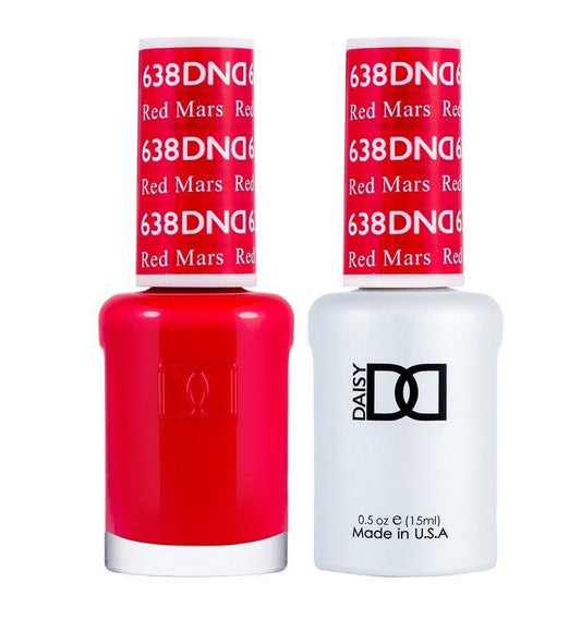 DND 638 Red Mars - DND Gel Polish & Matching Nail Lacquer Duo Set - 0.5oz