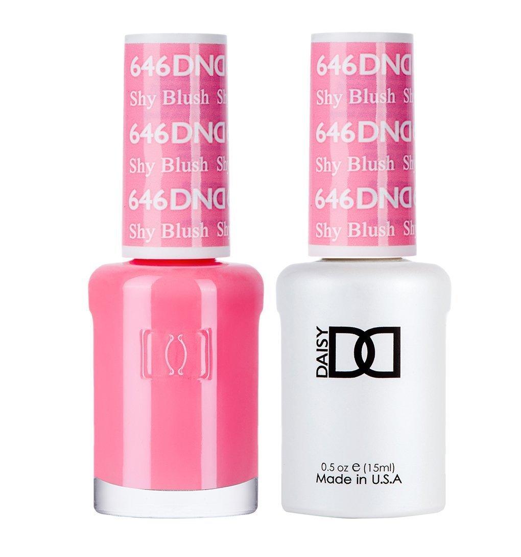 DND 646 Shy Blush - DND Gel Polish & Matching Nail Lacquer Duo Set - 0.5oz