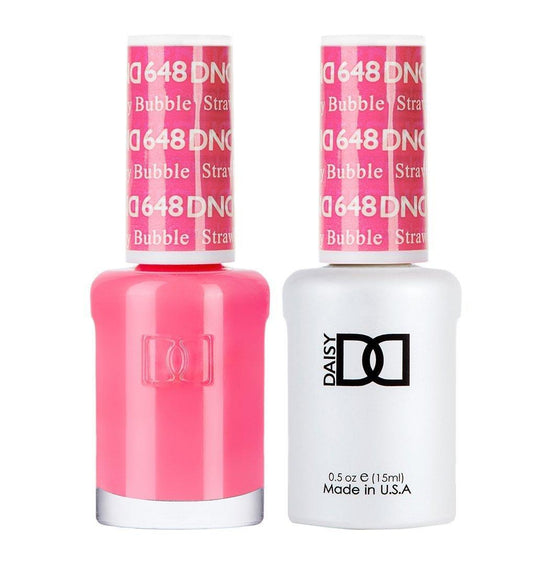 DND 648 Strawberry Bubble - DND Gel Polish & Matching Nail Lacquer Duo Set - 0.5oz