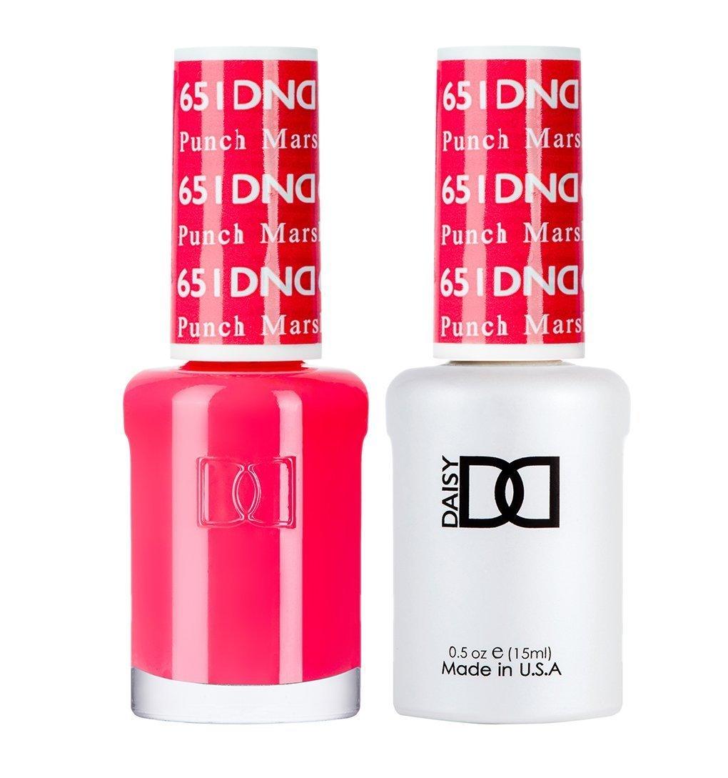 DND 651 Punch Marshmallow - DND Gel Polish & Matching Nail Lacquer Duo Set - 0.5oz