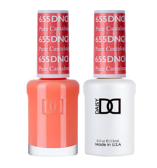 DND 655 Pure Cataloupe - DND Gel Polish & Matching Nail Lacquer Duo Set - 0.5oz