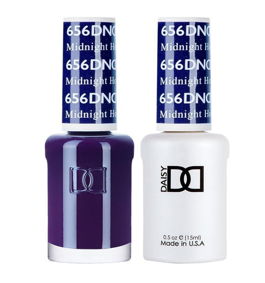 DND 656 Midnight Hour - DND Gel Polish & Matching Nail Lacquer Duo Set - 0.5oz