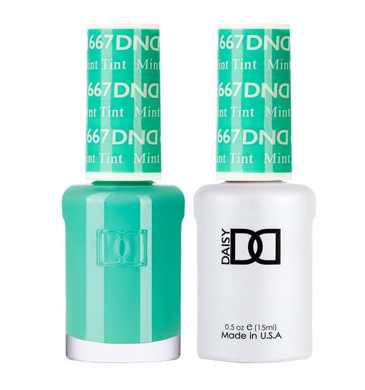 DND 667 Mint Tint - DND Gel Polish & Matching Nail Lacquer Duo Set - 0.5oz