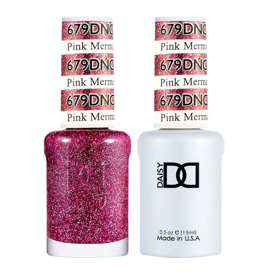 DND 679 Pink Mermaid - DND Gel Polish & Matching Nail Lacquer Duo Set - 0.5oz