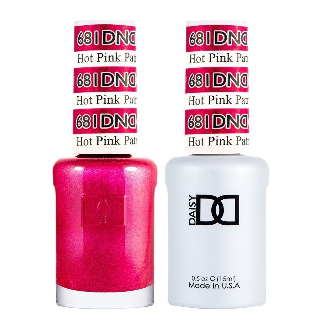 DND 681 Hot Pink Patrol - DND Gel Polish & Matching Nail Lacquer Duo Set - 0.5oz