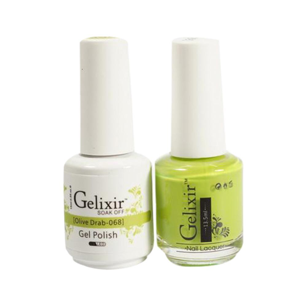 Gelixir 068 Olive Drab - Gel Nail Polish 0.5 oz